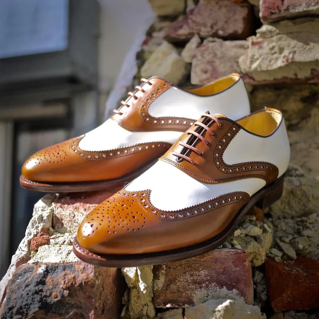 Maison Adam two-tone spectator Oxfords